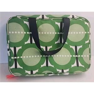 Orla Kiely Green White Groovy Flower Makeup Toiletry Bag Case